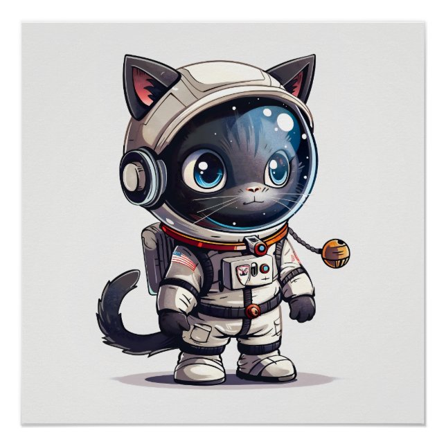 Astronaut Cat Poster (Front)