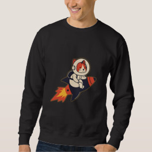 Astronaut Cat Riding Rocket – Cosmic Adventure Des Sweatshirt