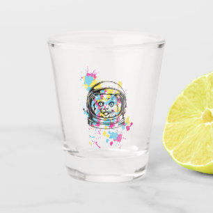 Astronaut Cat Shot Glass