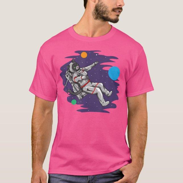 Astronaut Cat - Space Astronomy T-Shirt (Front)