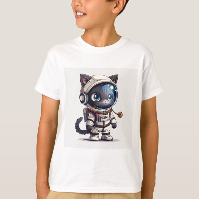 Astronaut Cat T-Shirt (Front)
