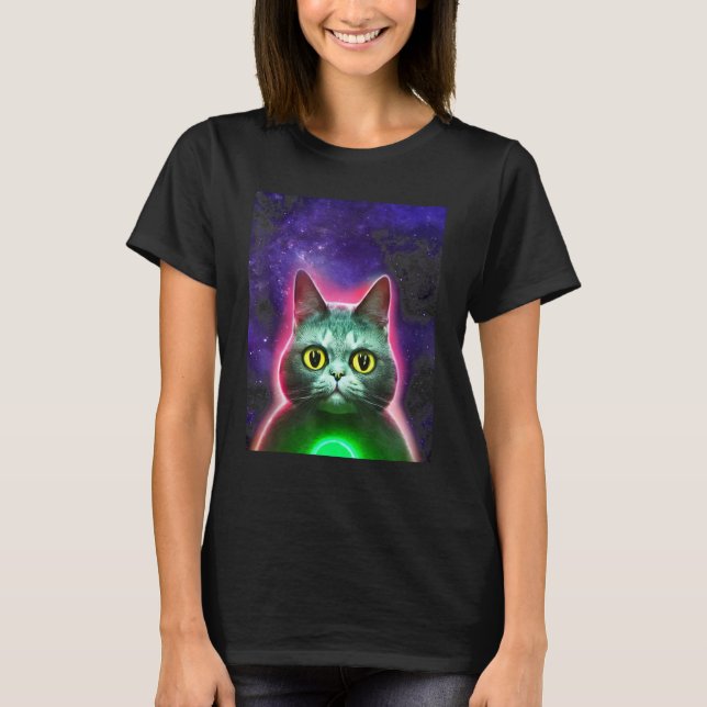 Astronaut cat Tee space cat Tee for men, women, ki (Front)