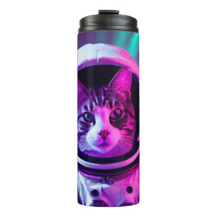 astronaut cat thermal tumbler