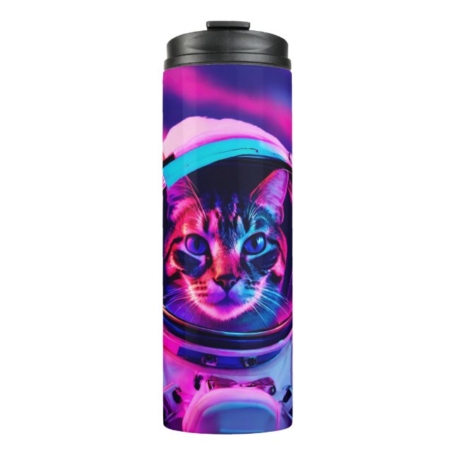 astronaut cat thermal tumbler (Front)