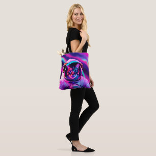 astronaut cat tote bag