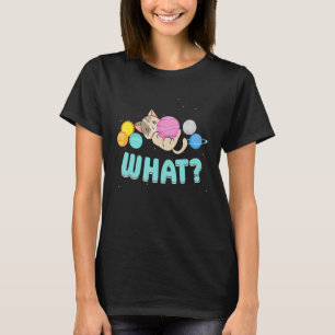 Astronaut Cat What Planets Solar System T-Shirt