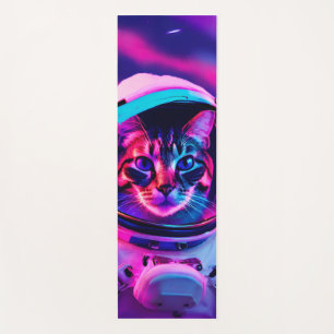 astronaut cat yoga mat