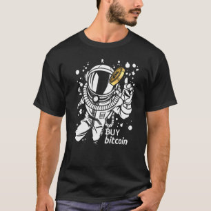 Astronaut Catches Bitcoin Buy Bitcoin Cyber Monkey T-Shirt