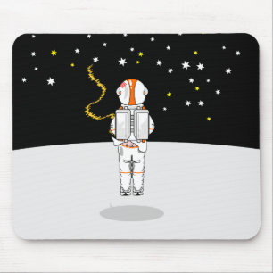 Astronaut Caught Short Weeing in Space Mouse Pad