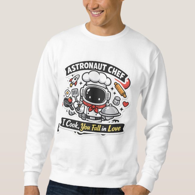 Astronaut Chef – Love Is My Secret Ingredient 🚀🍳 Sweatshirt (Front)