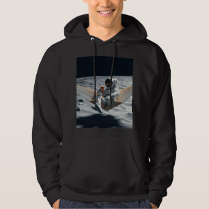 Astronaut Chilling with Beer on the Moon Hoodie