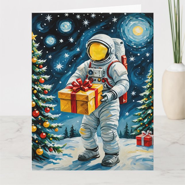 Astronaut Christmas Celebration Card (Front)