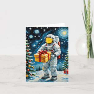 Astronaut Christmas Celebration Holiday Card