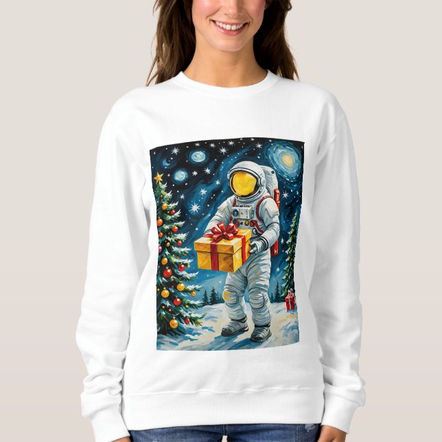 Astronaut Christmas Celebration Sweatshirt (Front)