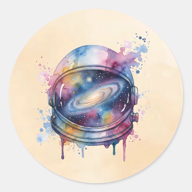Astronaut Classic Round Sticker (Front)