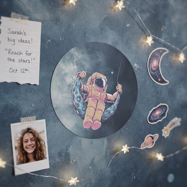 Astronaut Classic Round Sticker (Creator Uploaded)