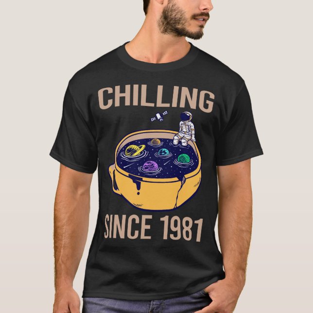 Astronaut Coffee - Awesome Since 1981 T-Shirt (Front)