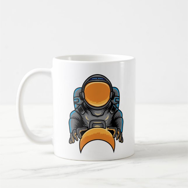 Astronaut Controls Space Coffee Mug (Left)