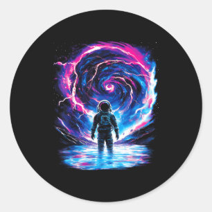 Astronaut Cosmic Outer Space Galaxy Science  Classic Round Sticker