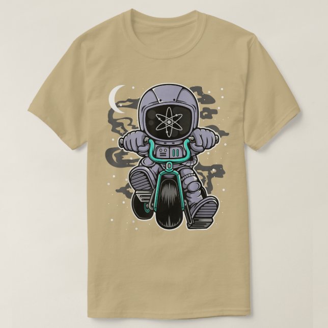 Astronaut Cosmos ATOM Coin To The Moon Crypto Toke T-Shirt (Design Front)