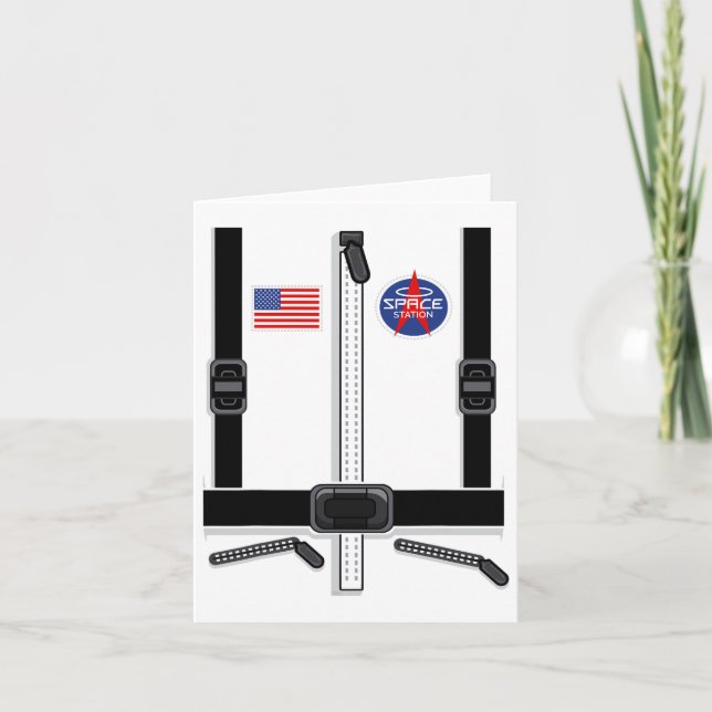 Astronaut Costume For Kids Men Women Space Suit  Card (Front)