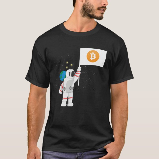 Astronaut Crypto Cryptocurrencies Crypto Trader T-Shirt (Front)