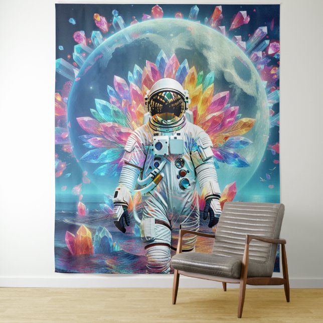 Astronaut Crystal Dream Tapestry (In Situ)