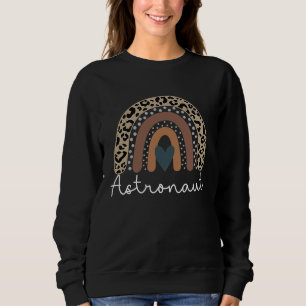 Astronaut Cute Leopard Boho Rainbow for Team Astro Sweatshirt