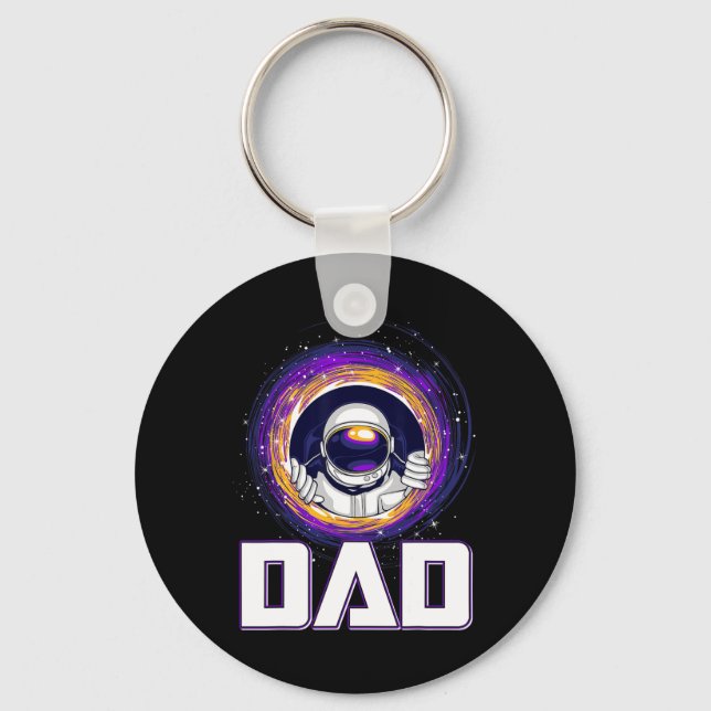 Astronaut Dad Outer Space Galaxy Lover Fathers Day Key Ring (Front)