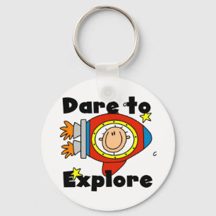 Astronaut Dare to Explore Tshirts and Gifts Key Ring
