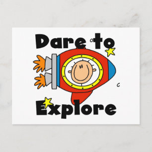 Astronaut Dare to Explore Tshirts and Gifts Postcard