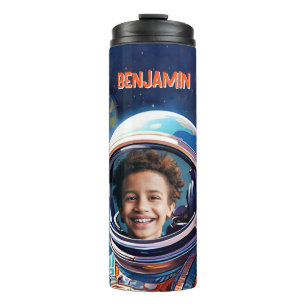 Astronaut Deep Space Sky Planets Photo Kids Gift  Thermal Tumbler