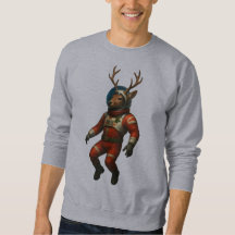Astronaut Deer in Red Suit