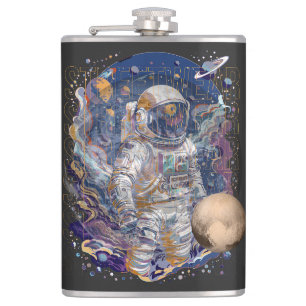 Astronaut design hip flask