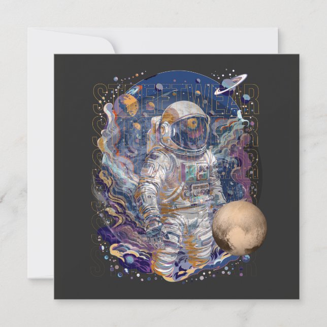 Astronaut design invitation (Front)