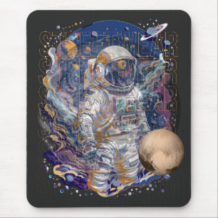 Astronaut design mouse pad