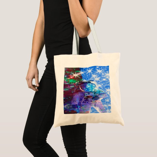 Astronaut Dimensions Large Tote Bag (Front (Product))