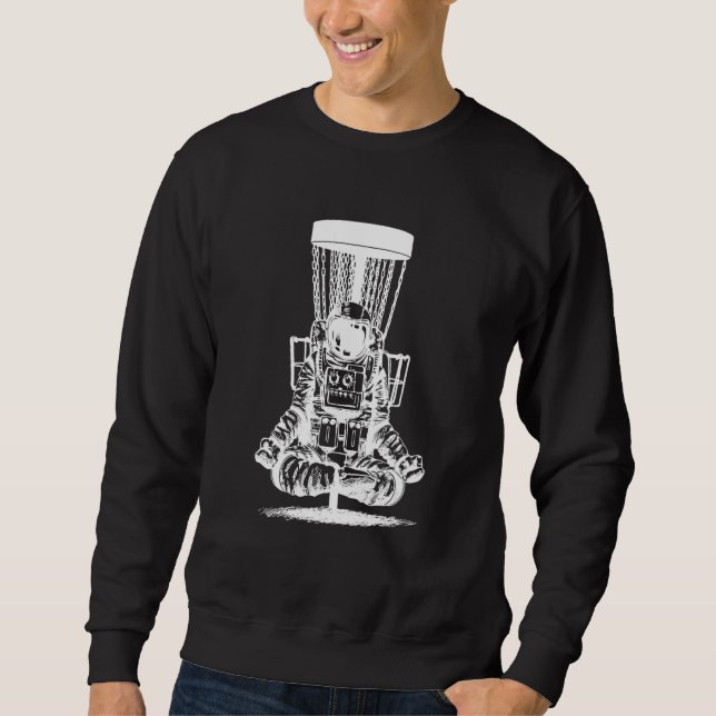 Astronaut Disc Golf yoga Basket   Sweatshirt (Front)