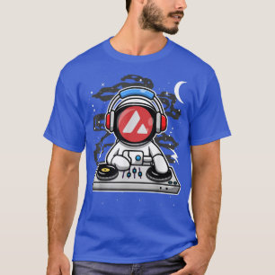 Astronaut DJ Avalanche AVAX Coin To The Moon Crypt T-Shirt