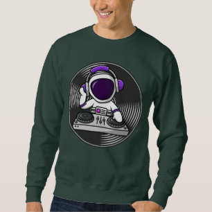 Astronaut DJ Cute Space Music design Sweatshirt