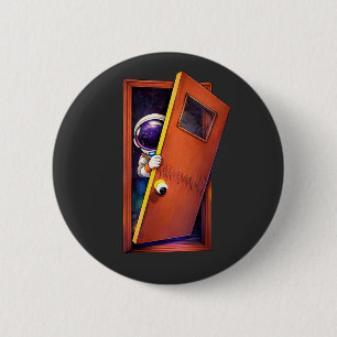 Astronaut Doorway 6 Cm Round Badge