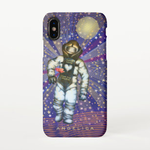 Astronaut Drawing Came here for Music Cool Space iPhone X Case