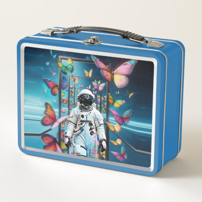 Astronaut Dreamscape Metal Lunch Box (Front)