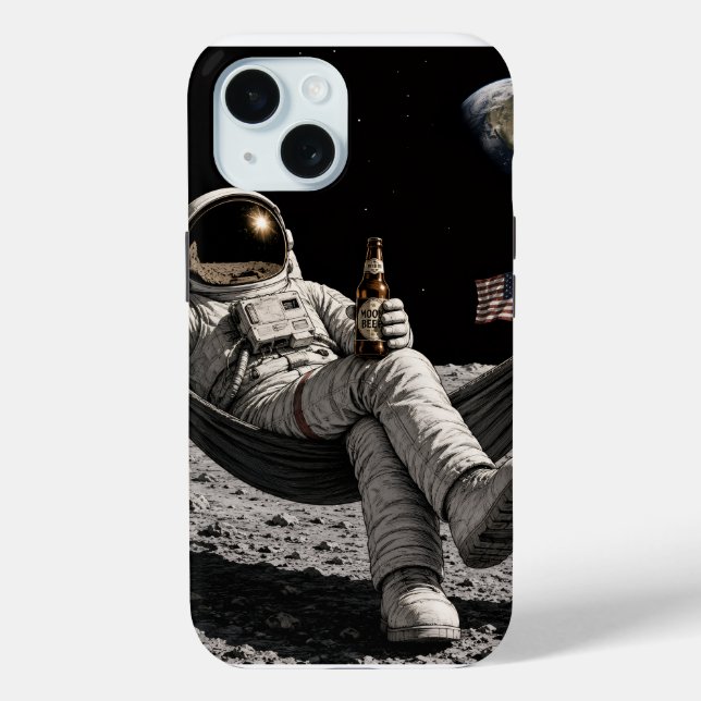 Astronaut drinking beer Case-Mate iPhone case (Back)