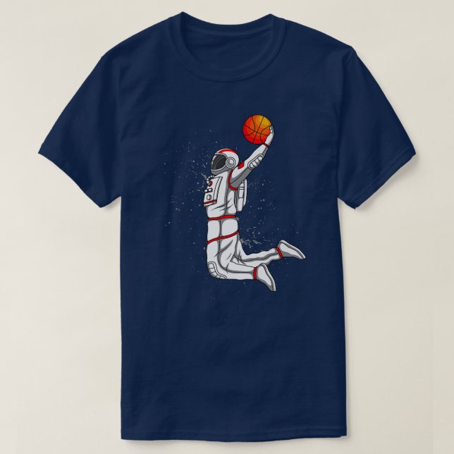 Astronaut dunking basketball  T-Shirt (Design Front)
