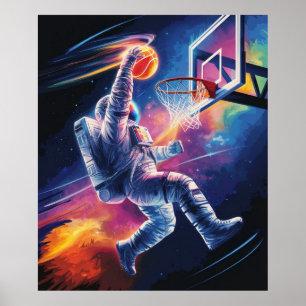 Astronaut dunks poster