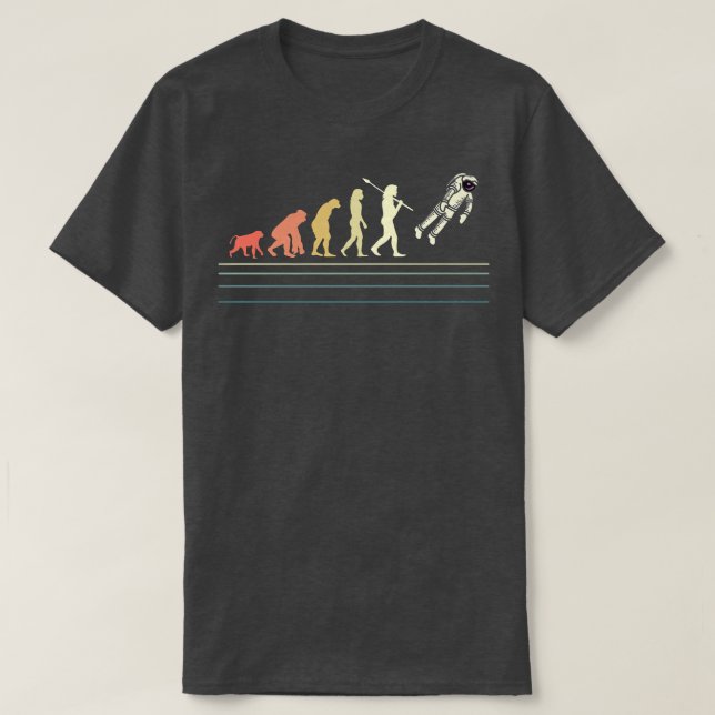 Astronaut Evolution Funny Cosmonaut Moon Landing P T-Shirt (Design Front)