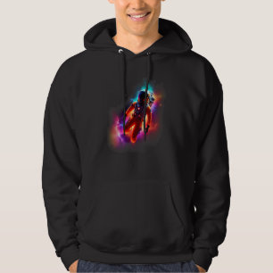 Astronaut Exploring a Colorful Nebula Hoodie