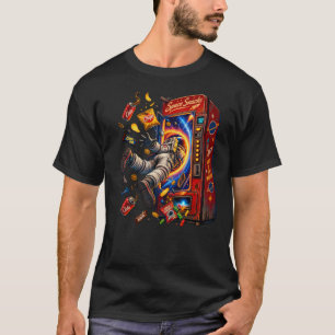 Astronaut Falling Through a Vending Machine T-Shirt