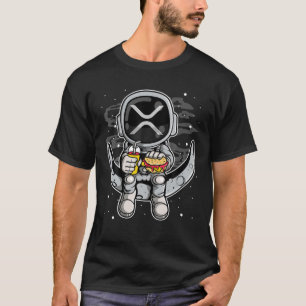 Astronaut Fastfood Ripple XRP Coin To The Moon Cry T-Shirt